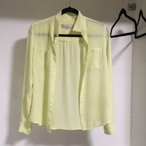 Loft light glass blouse xs